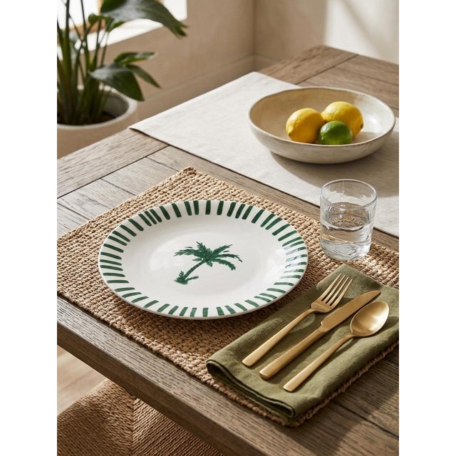 Fern & Co. For Anthropologie Palm Tree Porcelain Side Plate For Sale - Image 11 of 12