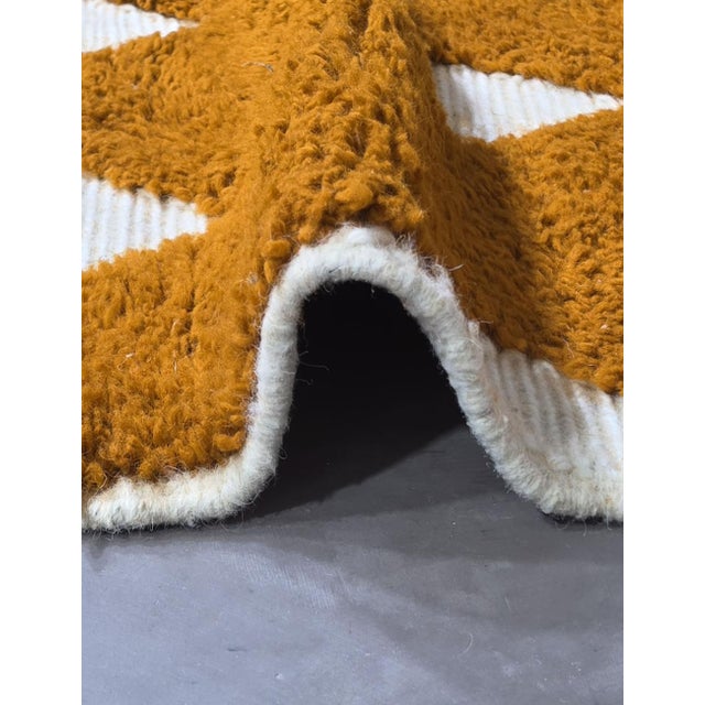 Contemporary Mustard Moroccan Rug - 9.8 X 8.2 Ft For Sale - Image 3 of 8