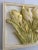 Yellow Mid Century Bas Relief Plaster Floral Wall Plaque Painting a Pair For Sale - Image 8 of 13