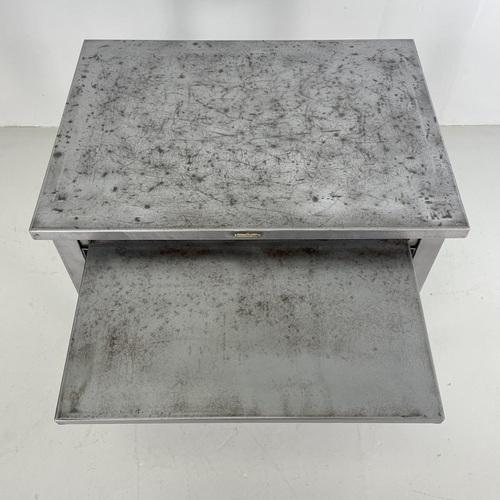 Vintage Industrial Steel Side Table For Sale - Image 6 of 10