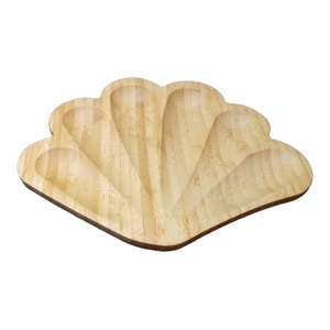 1980s Gorgeous Beachly Bamboo Shell Tray