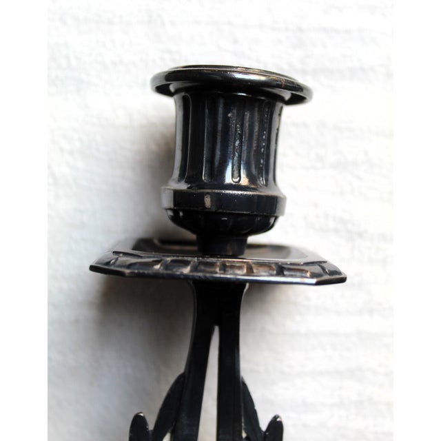 Antique Kayserzinn Three-Light Candlestick, 1890s For Sale - Image 10 of 15