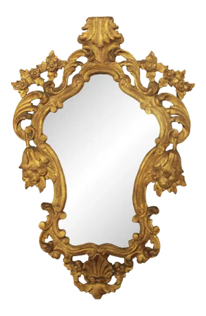 French Gilded Mirror, 1940s