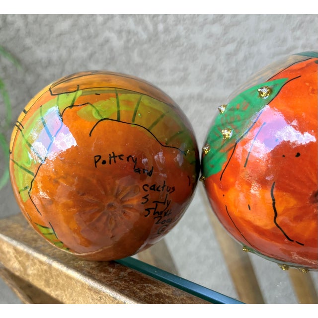 Set of 5 Late 20th-Century Hand-Painted Gourd Hanging Ornaments, New Mexico For Sale - Image 14 of 18