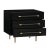Transitional Trident Black Nightstand For Sale - Image 3 of 8