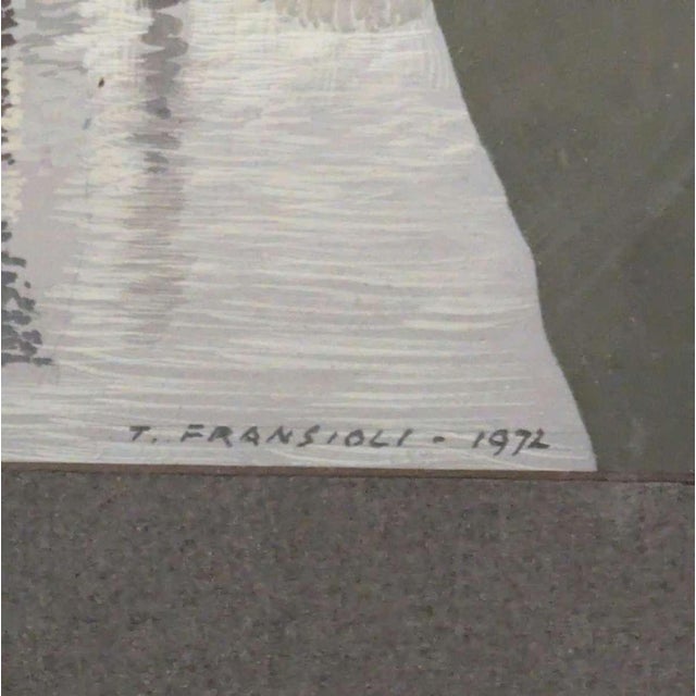 Vintage 1972 Signed Thomas Fransioli Painting For Sale In Philadelphia - Image 6 of 9