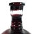 This is a rather large dark red cut to clear vase or possibly carafe or decanter. It measures 9 5/8 inches tall and is...