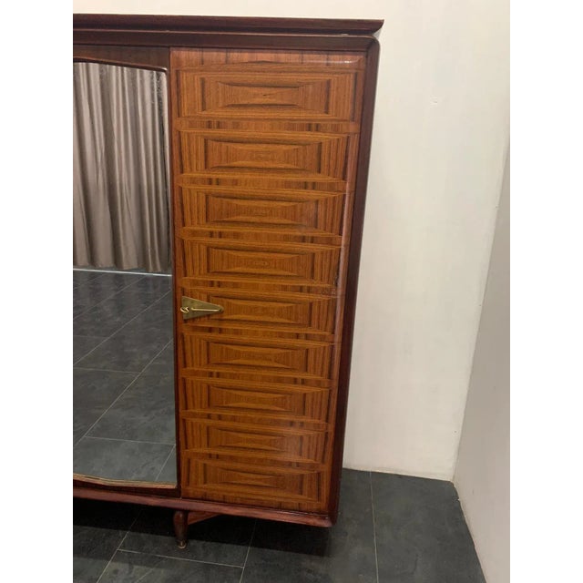 Brown Inlaid Rosewood Wardrobe from Dassi, 1950s For Sale - Image 8 of 13