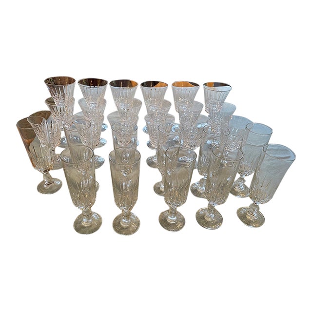 Vintage Cristal D’Arques Durand Stemware - 29 pcs For Sale