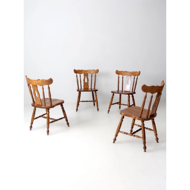 Vintage Dearborn Co Farmhouse Dining Chairs Set of 4 For Sale - Image 9 of 18