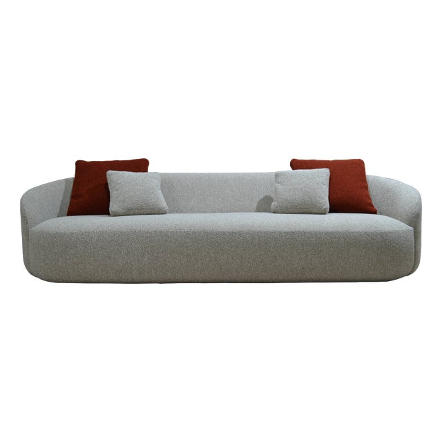 Cottonflower 280 Cloud Curved Sofa in Soft Beige Boucle by Danu Chirinciuc for Kabinet For Sale