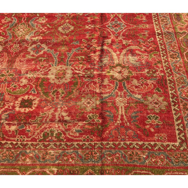 Early 20th Century Vintage Mahal Decorative Rug- 8′7″ × 9′ For Sale - Image 11 of 13