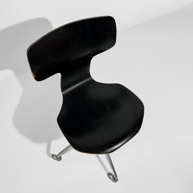Mid-Century Modern Model 3113 Swivel Office Chair by Arne Jacobsen for Fritz Hansen, 1969 For Sale - Image 3 of 9
