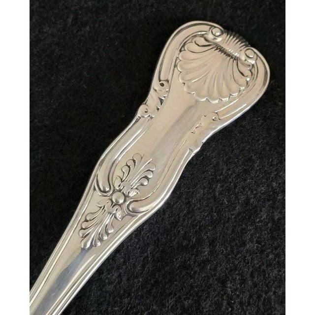 Antique Victorian Sterling Silver Kings Pattern Fish Server by William Eaton, 1841 For Sale - Image 6 of 18