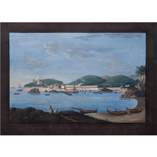 Unknown, Ponza Island Landscape Painting, 18th Century, Oil on Canvas For Sale