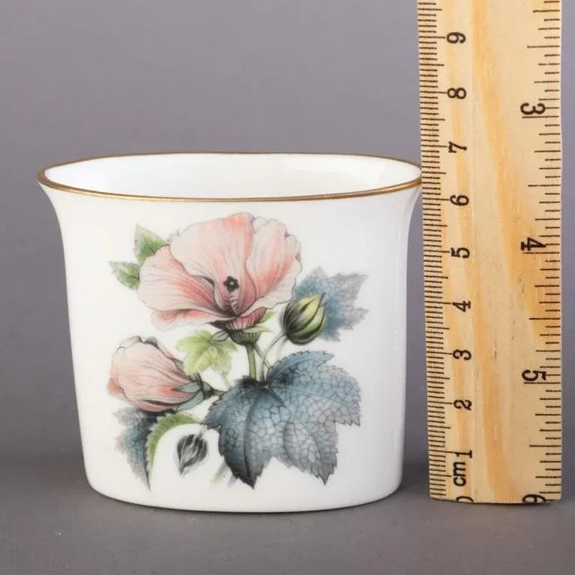 Porcelain Floral Vase from Royal Worcester For Sale - Image 4 of 5