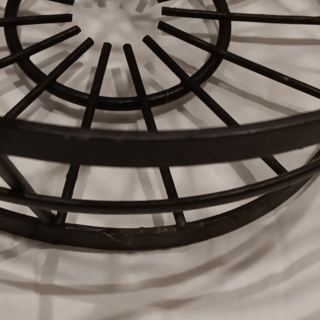 Large Vintage 3 Tier Wrought Iron Fruit/Food Holder/ Kitchen Stand For Sale - Image 10 of 12
