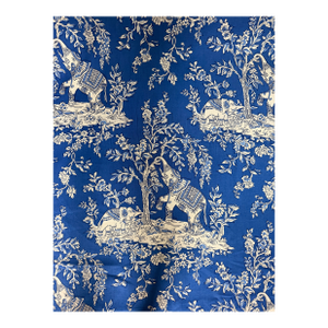 Clarence House / Hill House Ile Des Elephant Cobalt Blue Linen Fabric 13 Yards