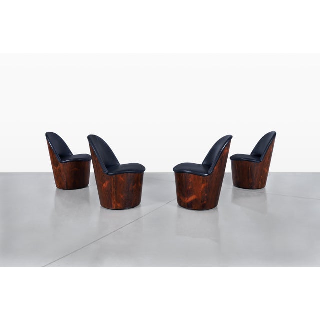 Mid-Century Modern Brazilian Rosewood Dining Table & Chairs by Plycraft For Sale In Los Angeles - Image 6 of 16