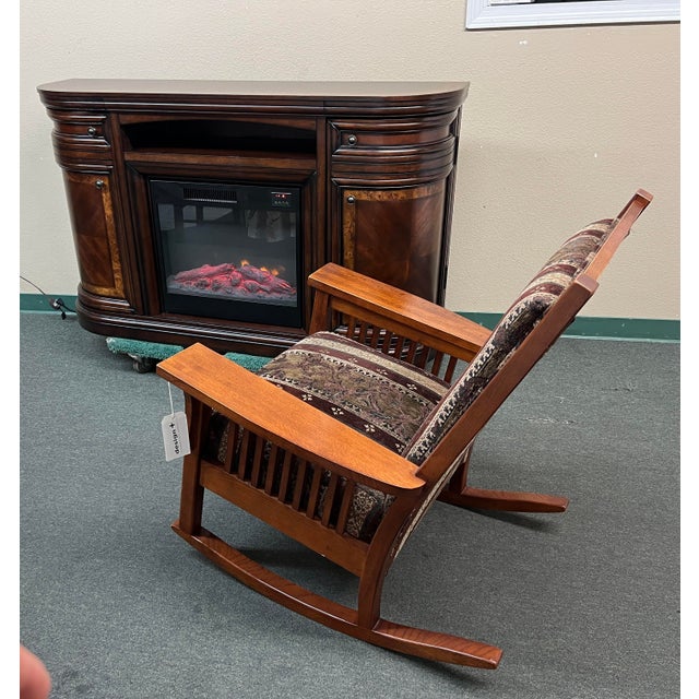 Great World Ltd. Electric Fireplace Media Stand | Chairish