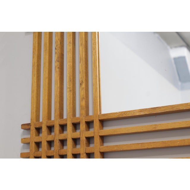 1960s Vintage Italian Wooden Mirror by Ettore Sottsass, 1960 For Sale - Image 5 of 12