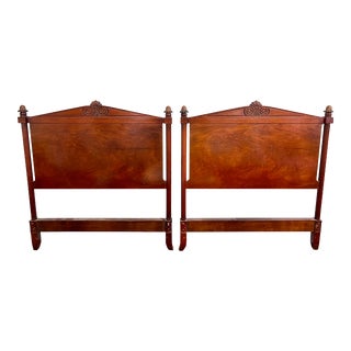 Pair of Beacon Hill Mahogany Twin Headboards For Sale