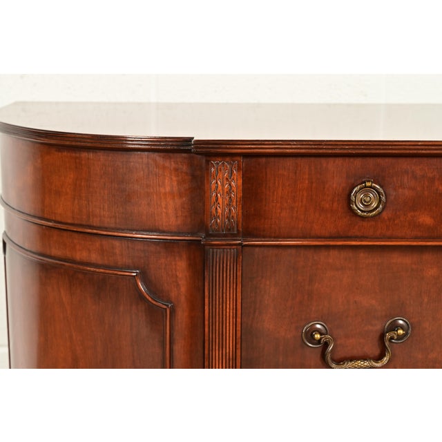 Charak Furniture Georgian Mahogany Sideboard Buffet or Bar Cabinet, 1940s For Sale - Image 12 of 18
