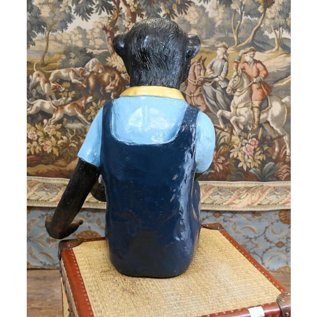 Bronze Seated Monkey Statue For Sale - Image 3 of 7