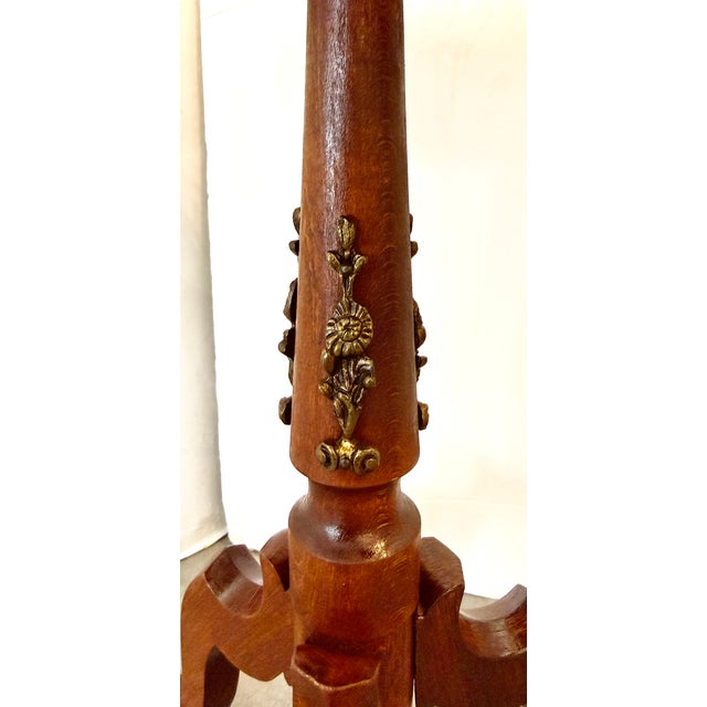 Wood Pair of Antique French Wine Tables Louis XVI Style From 30's For Sale - Image 7 of 8