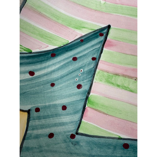 1980’s Contemporary Large Ceramic Platter For Sale In Greenville, SC - Image 6 of 6