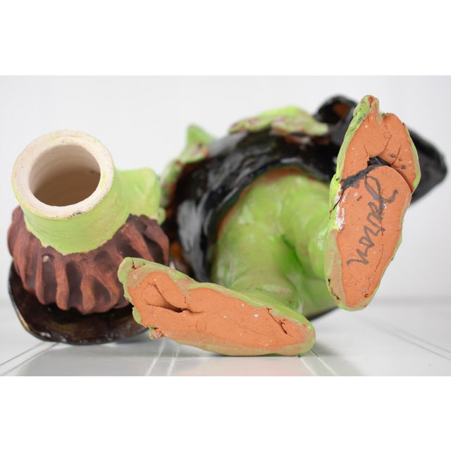 Signed Postmodern Feminist Sculptural Pottery - Witch Teapot For Sale - Image 14 of 17