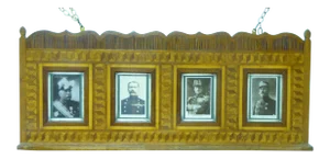 19th Century Folk Art Shelf With Military Figures