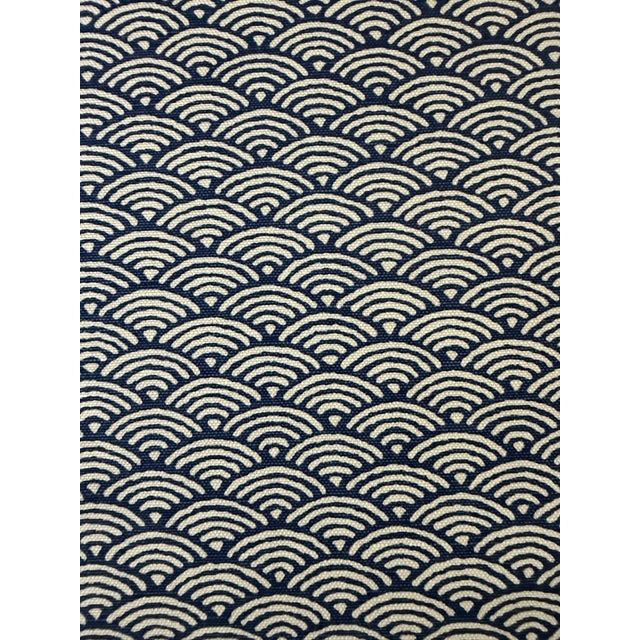 China Seas China Seas Quadrille Seto II New Navy Fabric 8180-09 10 1/2 Yards For Sale - Image 4 of 6