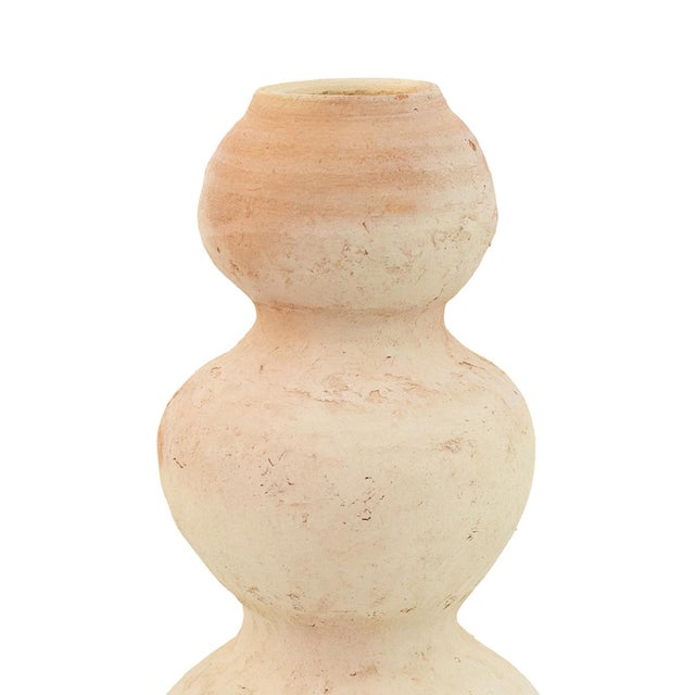 Unglazed Terracotta Stacked Sphere Vase | One of a Kind For Sale - Image 4 of 11