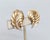 Metal Vintage 1960 Signed Crown Trifari Goldtone Clear Rhinestone Feather Ad Piece Clip Earrings-2 Pieces For Sale - Image 7 of 8