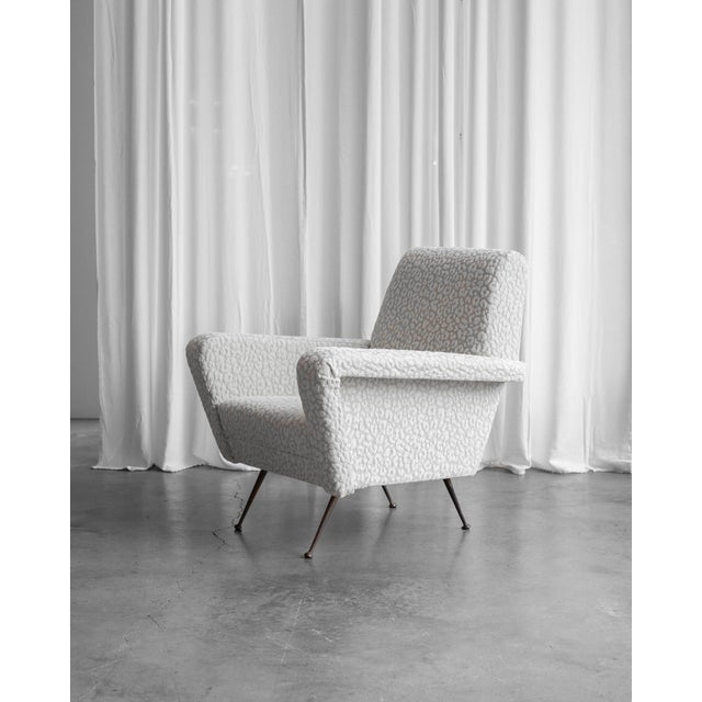Mid-Century Modern Mid-Century Modern Leopard Armchair with Brass Legs, 1950s For Sale - Image 3 of 15