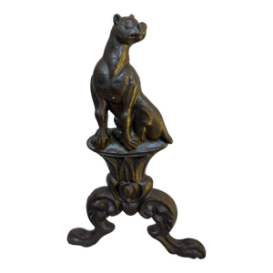 Rare Victorian Great Dane Andiron