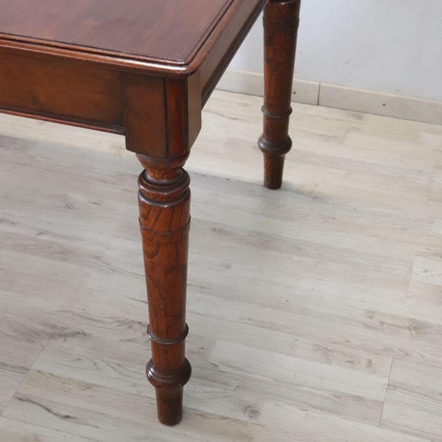 20th Century Extendable Dining Table in Walnut and Oak Wood For Sale - Image 4 of 15