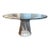 Late 20th Century Platner-Style 50” Round Glass Dining Table With Sculptural Wire Pedestal Base For Sale