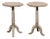 Vintage Round Pedestal Side Tables - A Pair For Sale