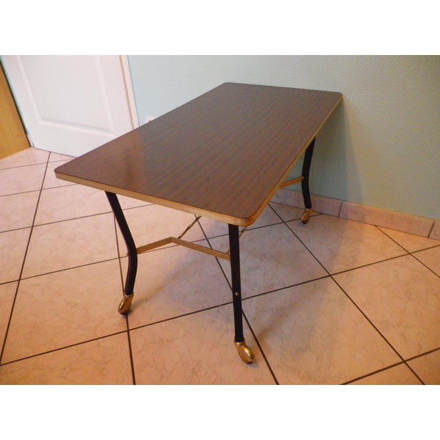 Side Table on Casters with Formica Top, 1970s For Sale - Image 11 of 18