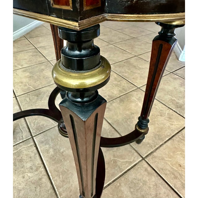 Antique 19th-Century French Napoleon III Work or Vanity Side Table For Sale - Image 16 of 18