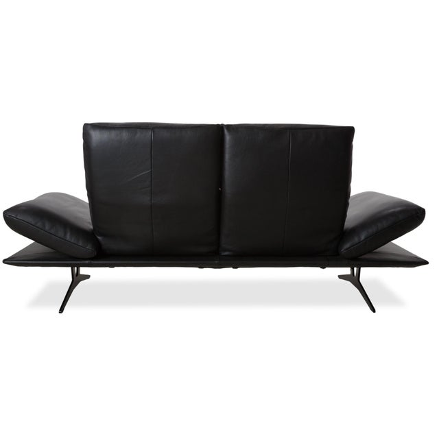 Francis Leather Two-Seater Black Manual Function Sofa from Koinor For Sale - Image 18 of 18
