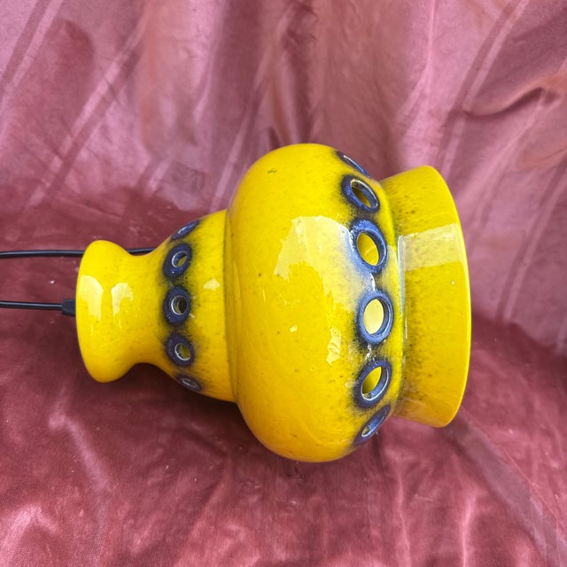 Vintage Yellow Ceramic Pendant Light, 1970s For Sale - Image 12 of 17