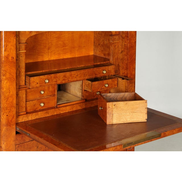 Tan Antique Louis-Philippe Secretaire in Ash, 1840 For Sale - Image 8 of 18