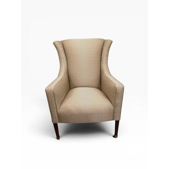 Kravet Wingback Chair For Sale In Boston - Image 6 of 9