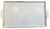 What a find: a fabulous graduated set of three vintage Kyes Moiré Glaze serving trays in luminous pearl white, each framed...