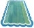 Handmade Cotton Area Scalloped Rug Forest Green, Cream and Royal Blue Border Dhurrie - 6'x9' For Sale - Image 9 of 11