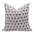Fabdivine Indian Block Print Cushion Cover 14x20 Inch Off-White Linen-Kohinoor For Sale