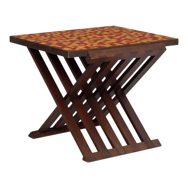 Edward Wormley for Dunbar Occasional Table With Murano Mosaic Tiles For Sale